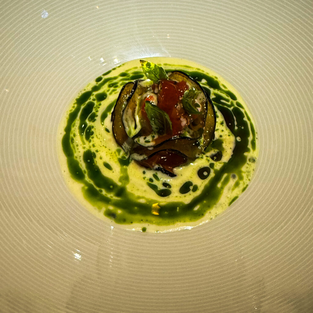 Création gastronomique aux couleurs végétales